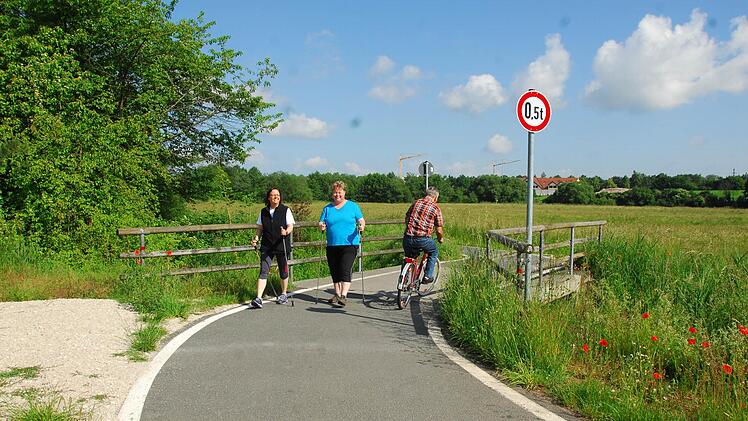 Das Brücklein wird durch ein neues, größeres Bauwerk ersetzt. Damit wird der Radweg künftig schnurgerade verlaufen. Die neue Brücke ist mit vier Metern Breite dann auch für einen Ausbau zum Radschnellweg geeignet.  Foto: Bernhard Panzer (Archv)