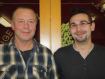 Hans Blankenbühler (l.) bleibt Kommandant, Jörg Freudenthaler ist sein neuer Stellvertreter. Fotos: Sonja Werner