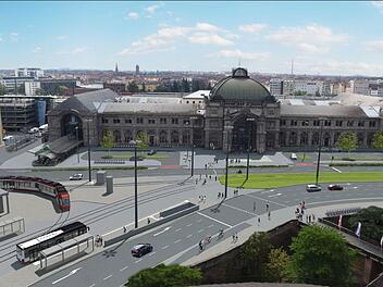 Am 24. April beginnen die Umbauarbeiten am Nürnberger Bahnhofsplatz. Bild: Stadt Nürnberg