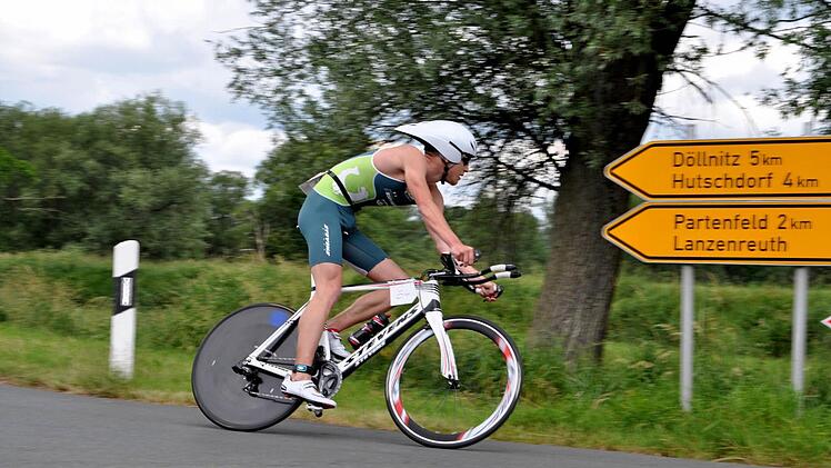 Der Sieger auf der Radstrecke.