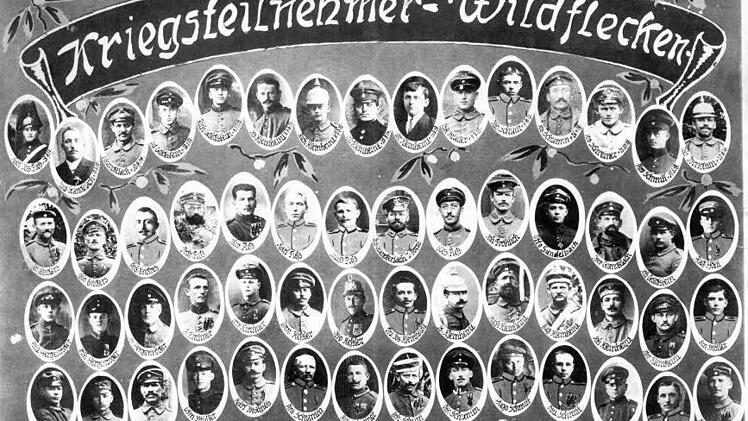 Wer die Übersicht über die Kriegsteilnehmer aus Wildflecken bastelte, ist nicht bekannt. Foto: Thomas Helfrich