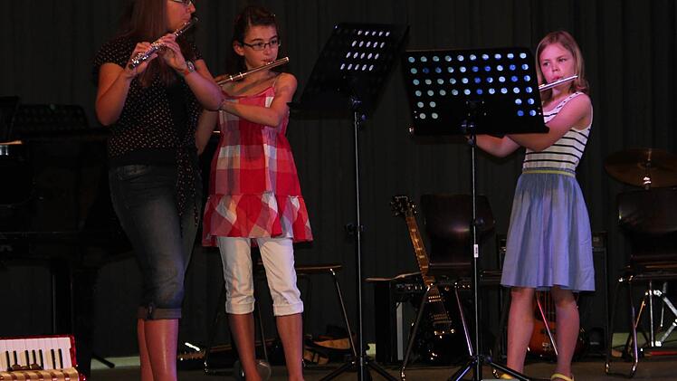 Annika Bätz, Marie Popp und Lilit Pascher an den Querflöten.
