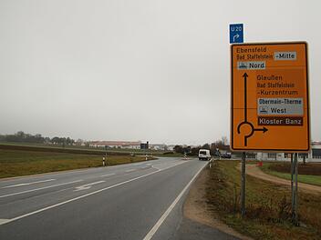 Vom "Rommel-Kreisel" (Bild) würde eine Nordost-Tangente abzweigen, die zum Horsdorfer Kreisel führt. Foto: Matthias Einwag