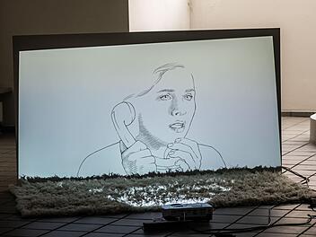 Zeichnungen und eine Installation zeigt Xenia Fink in Coburg. Die Studioausstellung im Kunstverein wird am Samstag eröffnet.Foto: Jochen Berger