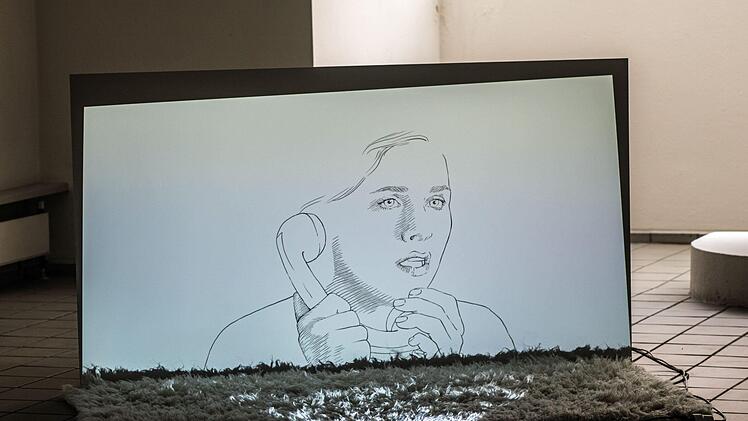 Zeichnungen und eine Installation zeigt Xenia Fink in Coburg. Die Studioausstellung im Kunstverein wird am Samstag eröffnet.Foto: Jochen Berger