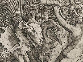 Ein Ausschnitt aus Domenico Beccafumis (1486 - 1551) Radierung "Die Meergötter". Fotos: Kunstsammlungen der Veste Coburg