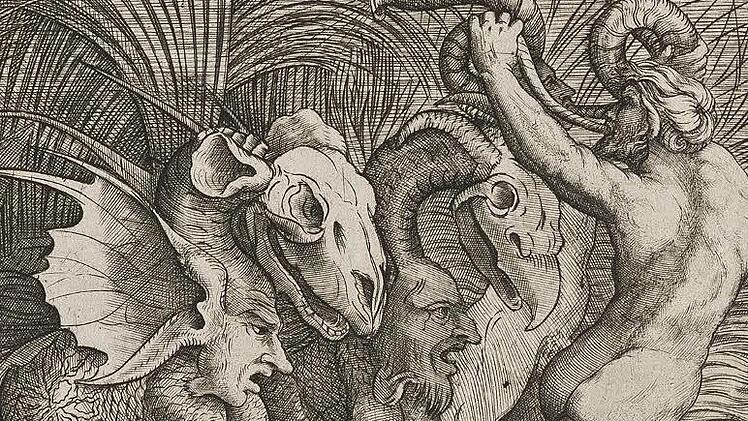 Ein Ausschnitt aus Domenico Beccafumis (1486 - 1551) Radierung "Die Meergötter". Fotos: Kunstsammlungen der Veste Coburg