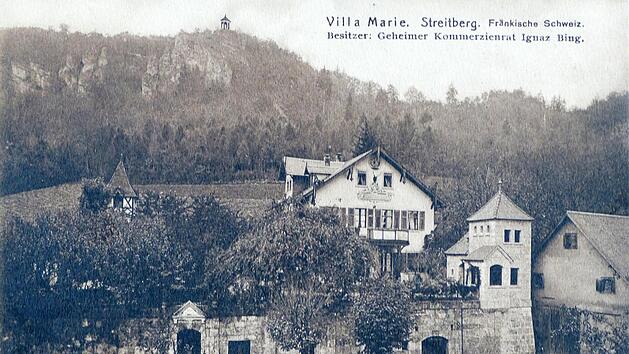 Die Villa Marie, die Ignaz Bing um 1900 in Streitberg baute und in der er zu Weihnachten die Kinder des Ortes beschenkte. Repros: Manfred Franze