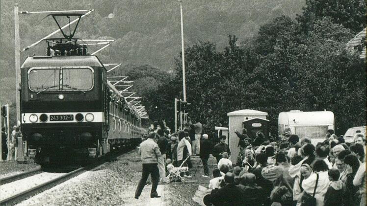 Impressionen von der Wiedereröffnung der Bahnstrecke zwischen Neustadt und Sonneberg.Foto: CT-Archiv