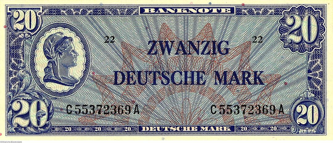 Deutsche Mark - Banknoten im Jahr 1948