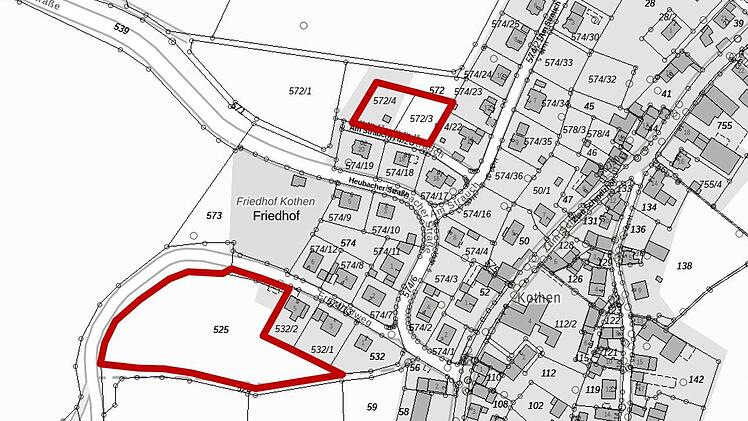 Lage der geplanten neuen Areale für das neue Baugebiet "Am Strauch III".  Grafik: Planungsbüro Bautechnik-Kirchner