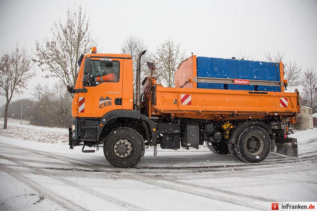 Erster Schneefall im Coburger Land