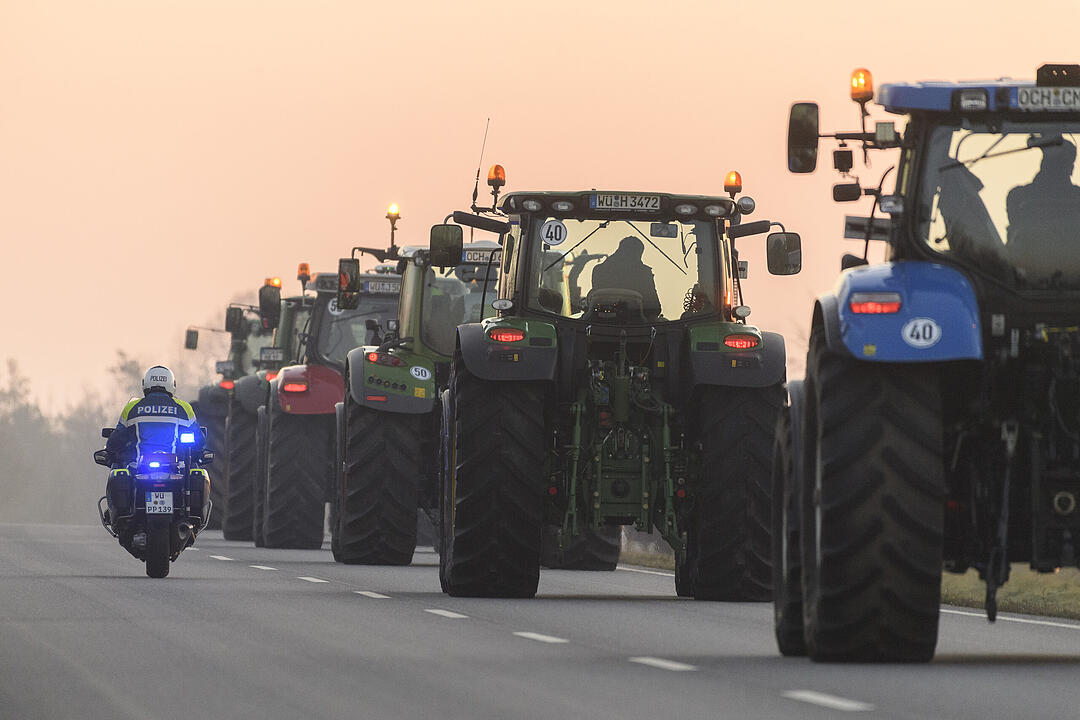 Bauerndemo... auf dem Weg nach N&uuml;rnberg