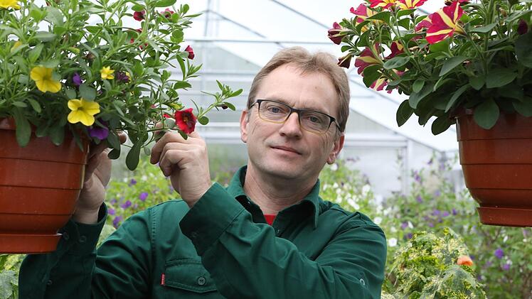 Georg Böhmer von der Bambegrer Gärtnerei Hohe ... Foto: Barbara Herbst