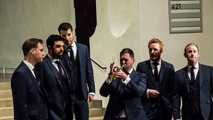 Eindringliches Gastspiel: Das Vokalsextett The Queen's Six gastierte in der Coburger Morizkirche.Foto: Jochen Berger