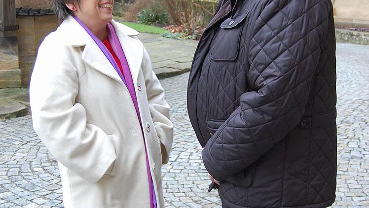 OB Norbert Tessmer begrüßte Margot Käßmann auf der Veste. Foto: Oliver Schmidt