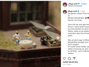 Denkmal für Oma Lotti - "Miniatur Wunderland" mit besonderer Geste
