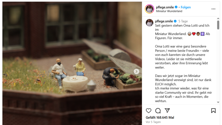 Denkmal für Oma Lotti - "Miniatur Wunderland" mit besonderer Geste
