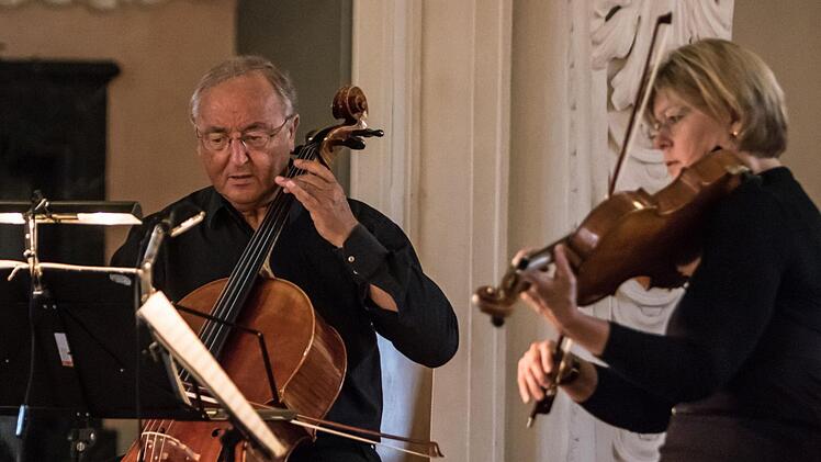 Unter dem Motto "Von der Wiener Klassik zum Wiener Walzer" stand das Abschlusskonzert der Coburger Johann Strauss Musiktage mit dem Bamberger Streichquartett im Riesensaal der Ehrenburg.Foto: Jochen Berger