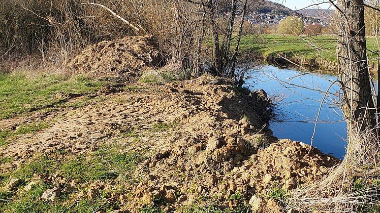 Aushub an der Wiesent bei Pretzfeld Foto: BN