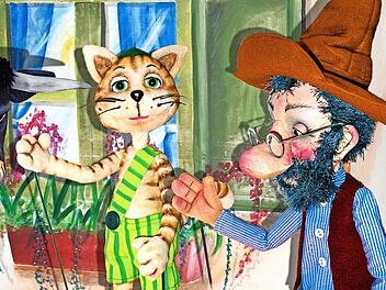 Geschichten von Pettersson und Findus als Figurentheater.