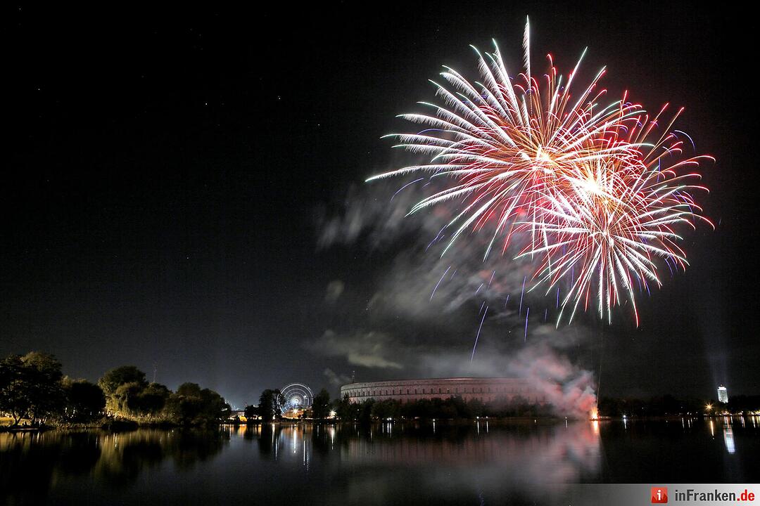 Abschlussfeuerwerk am Volksfest in Nürnberg