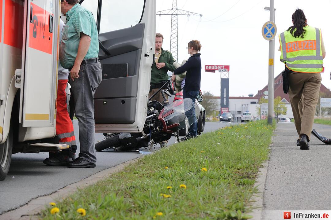 Rollerfahrer bei Unfall in Hirschaid verletzt