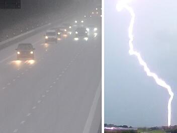 A73 bei Nürnberg: Autofahrer von Unwetter "voll erwischt" - dann sieht er "hellen Lichtbogen"