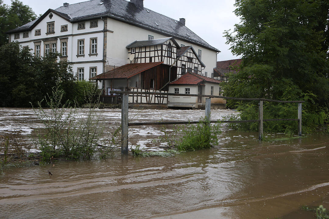 Dauerregen in Franken