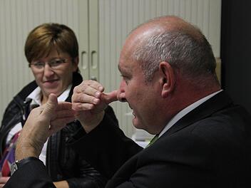 Die Kandidaten Lydia Müller und Peter Ebertsch