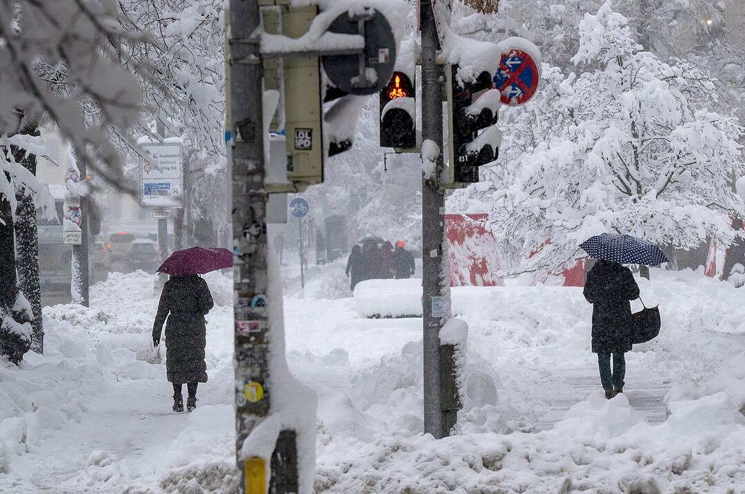 Wintereinbruch in Süddeutschland - München