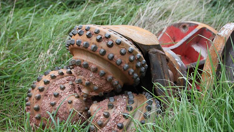 Mit diesem Bohrkopf grub sich die Maschine in die Tiefe. Foto: Ulrike Müller