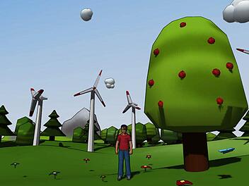 In dem Game Noahs Welt von Lukas Lang dreht sich alles um Politik und eine bessere Welt. Fotos: privat