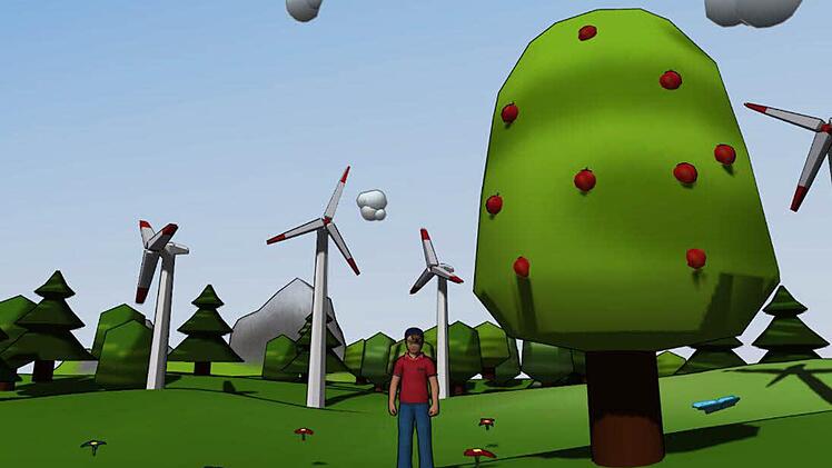 In dem Game Noahs Welt von Lukas Lang dreht sich alles um Politik und eine bessere Welt. Fotos: privat