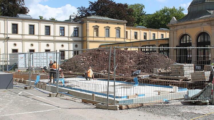 Das Fundament für die neue Trafo-Station steht bereits.