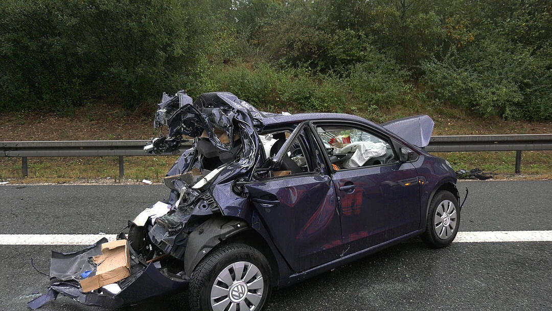 Schwerer Unfall nach Starkregen auf A9 bei Bayreuth
