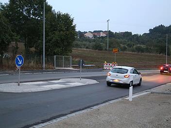 Die Verkehrsinsel in Schlaifhausen Foto: Franz Galster