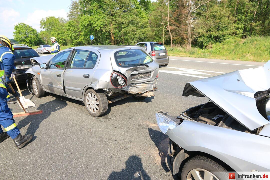 Unfall mit vier Autos bei Möhrendorf