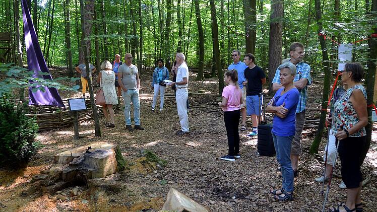 Rund 50 Personen kamen zur Protestkundgebung in den Wald der Seele.Peter Rauch