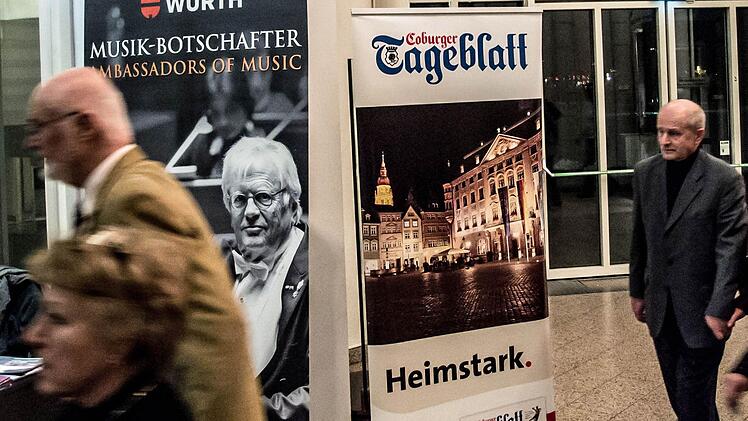 Das Gastspiel mit Justus FRantz wurde vom Coburger Tageblatt als Medienpartner präsentiert.Foto: Jochen Berger