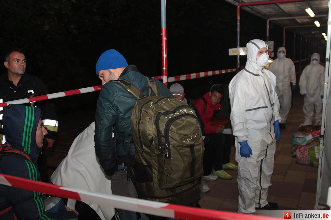 Flüchtlinge kommen in Nürnberg an