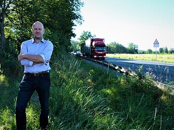 Lärmschutzmaßnahmen entlang der B 303 stehen auf der Agenda des neuen Wirsberger Bürgermeisters Jochen Trier.Werner Reißaus