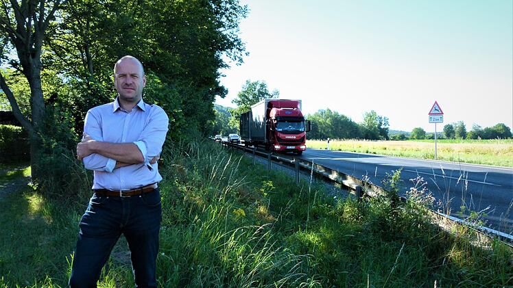 Lärmschutzmaßnahmen entlang der B 303 stehen auf der Agenda des neuen Wirsberger Bürgermeisters Jochen Trier.Werner Reißaus