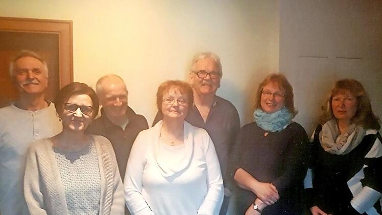 Der Vorstand des VdK Münnerstadt (hinten, v. l.): Siegfried Bötsch, Siegfried Kirchner, Herbert Trägner, Anette Federlein, Anita Müller sowie (vorne, v. l.): Michaela Metz und Regina Seit. Foto: Armin Gerhard