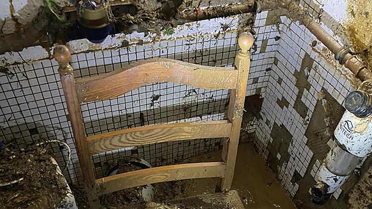 Hochwasser in Obertheres