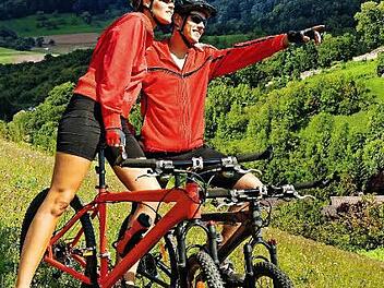 Radfahrer in den Ha&szlig;bergen Foto: Tourismusverband Ha&szlig;berge