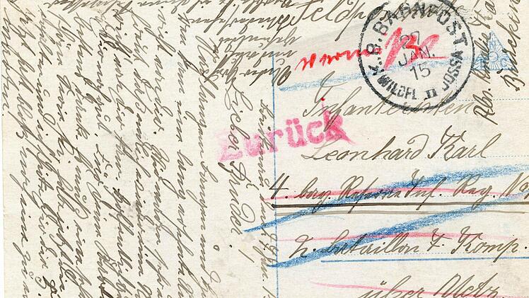 Auf der Rückseite der Karte findet sich der kurze Vermerk "vermißt". Quelle: Archiv Rieß