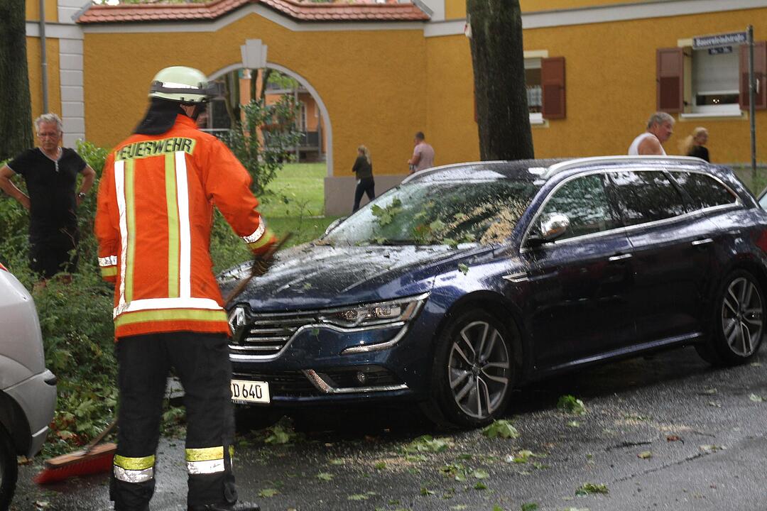 Schweres Unwetter über Mittelfranken