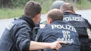 Großübung der Bundespolizei in Mainleus. Foto: Barbara Herbst