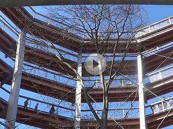 Am Samstag er&ouml;ffnete Forstminister Helmut Brunner eine weitere Attraktion beim Baumwipfelpfad in Ebrach. Screenshot: SnackTV
